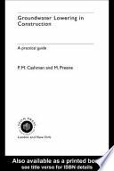 Groundwater Lowering in Construction by P.M. Cashman book cover