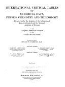 International Critical Tables of Numerical Data, Physics, Chemistry and Technology by National Research Council (U.S.) book cover