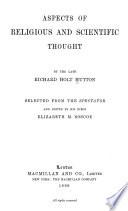 Aspects of Religious and Scientific Thought by Richard Holt Hutton book cover