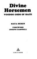 Divine Horsemen by Maya Deren book cover