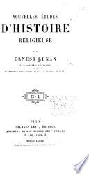 Nouvelles études d'histoire religieuse by Ernest Renan book cover