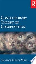 Contemporary Theory of Conservation by Salvador Munoz-Vinas book cover