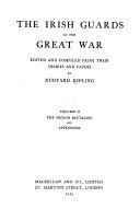 The Irish Guards in the Great War by Rudyard Kipling book cover
