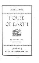 House of Earth by Pearl S. Buck book cover