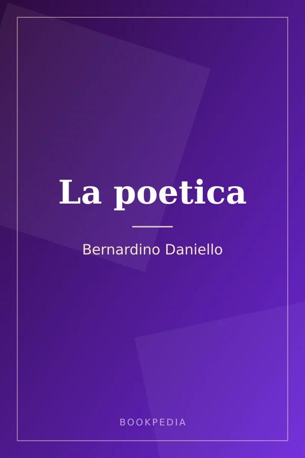 La poetica by Bernardino Daniello book cover