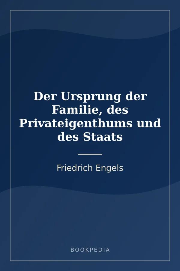Der Ursprung der Familie, des Privateigenthums und des Staats by Friedrich Engels book cover