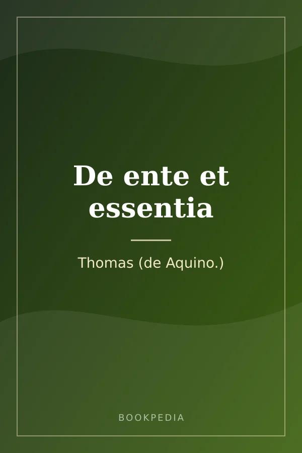 De ente et essentia
