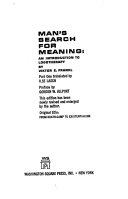 Man's Search for Meaning cover