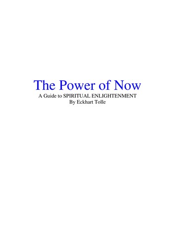 The Power of Now cover
