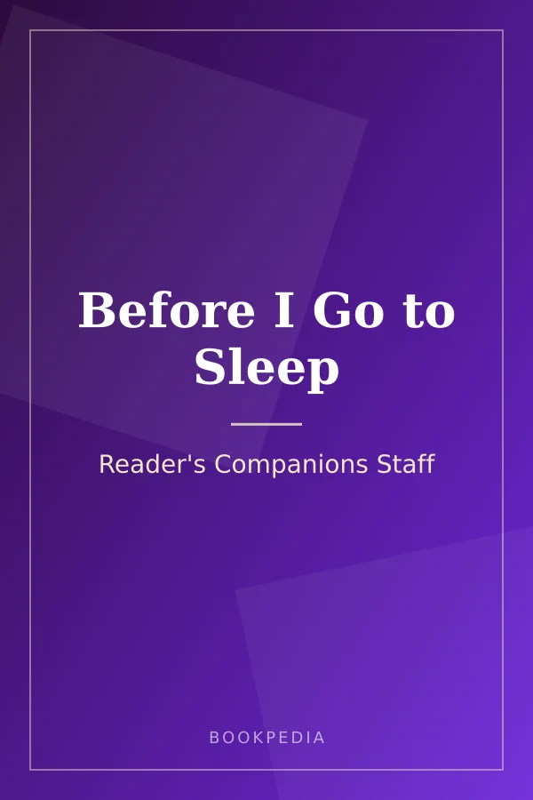 Before I Go to Sleep cover